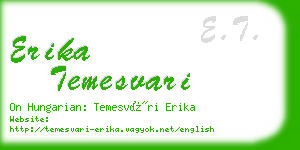 erika temesvari business card